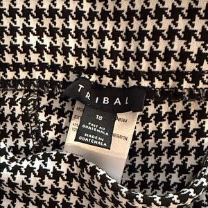 Tribal Black and White Houndstooth Pants